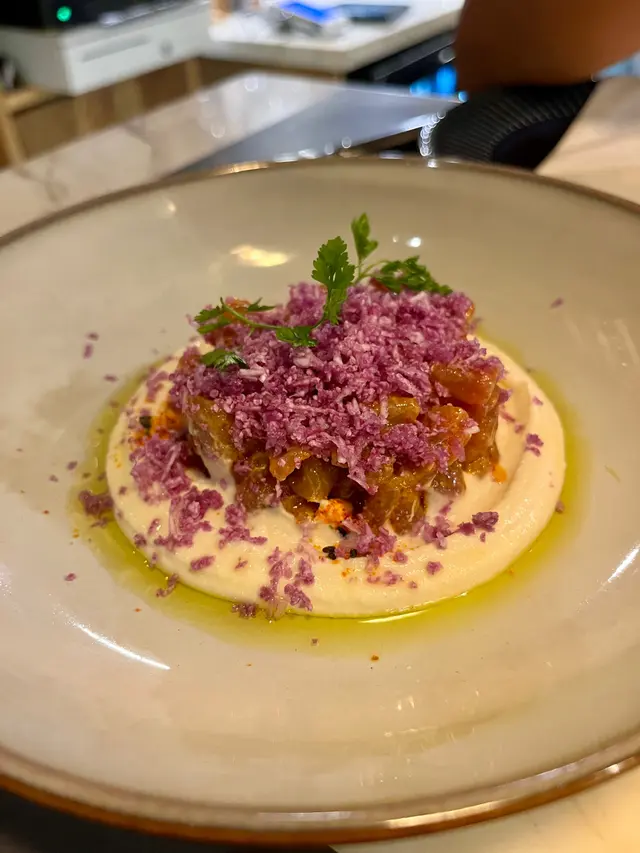 Bluefin Tuna Tartare with Ajo Blanco Sauce