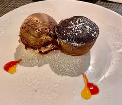 朱古力心太軟配雪糕