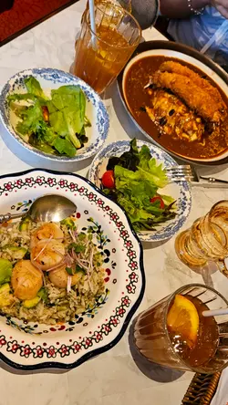 北海道帆立贝意大利饭 ＆ 原只吉列虾玉子咖哩饭