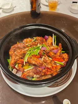 黑白胡椒大虾粉丝煲