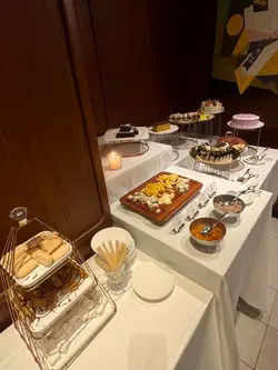 Desserts, if it is your birthday, you can select dessert from the counter