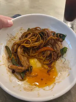 三杯鸡炒意大利粉