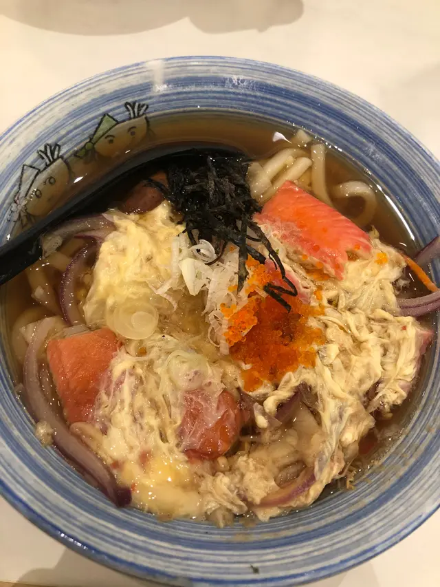 滑蛋蟹籽巨型蟹柳讚岐手打烏冬