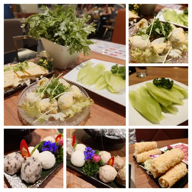 韮菜餃、手造四寶丸、炸響鈴、鮮支竹、皇帝菜、蒿筍