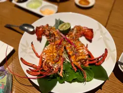 Lobster  with  creamy  uni  sauce