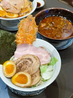 华园原只铁板大虾-海老辛酱背脂煮干沾面 