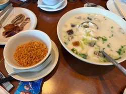 龍躉皮蛋脆米湯飯
