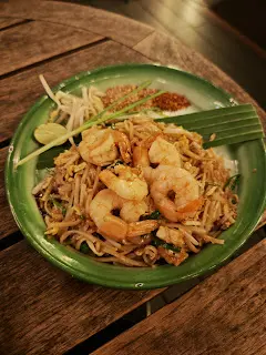 泰式虎蝦炒金邊粉