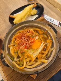 天妇罗虾·虾汤味噌煮乌冬