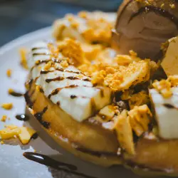 焦糖脆脆香蕉吉士窩夫