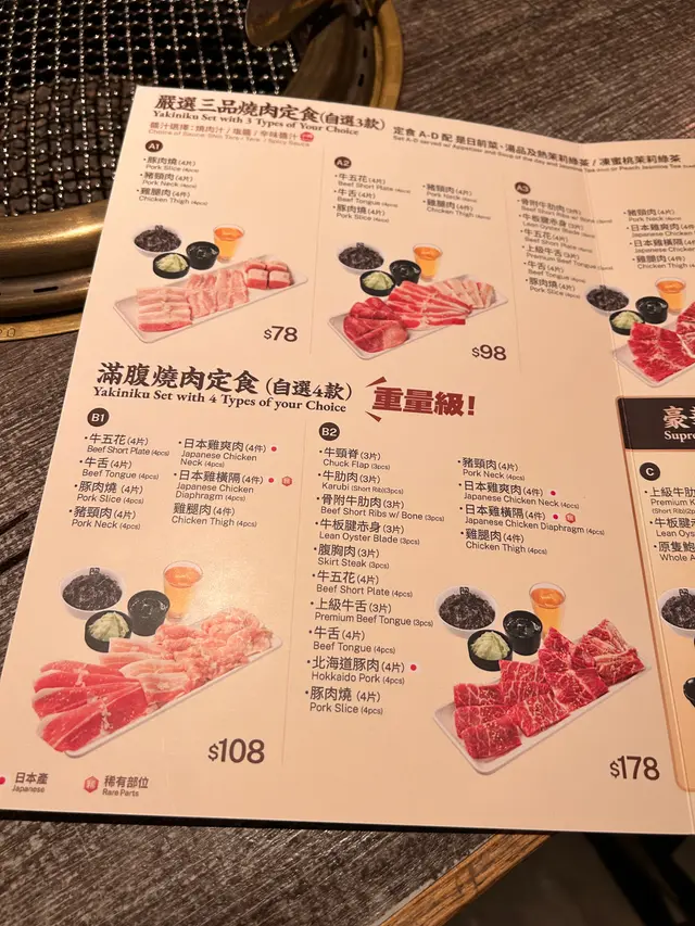 Menu (as of 4 Nov 2005)