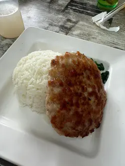 法式羊肉,煎肉饼饭