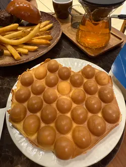 Double Layer Milk Egg Waffle