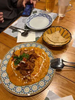 炸軟殼蟹拌紅咖喱蟹肉汁配薄餅四件