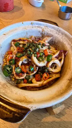 青花椒炒手钓鲜鱿