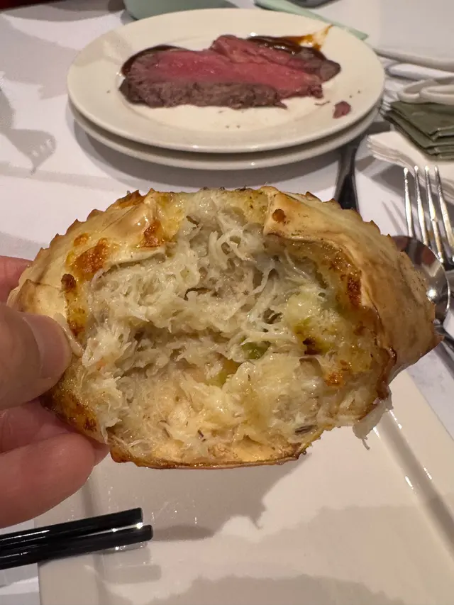 芝士蘑菇焗蟹蓋