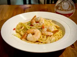 柠檬蒜香虎虾蒠粉