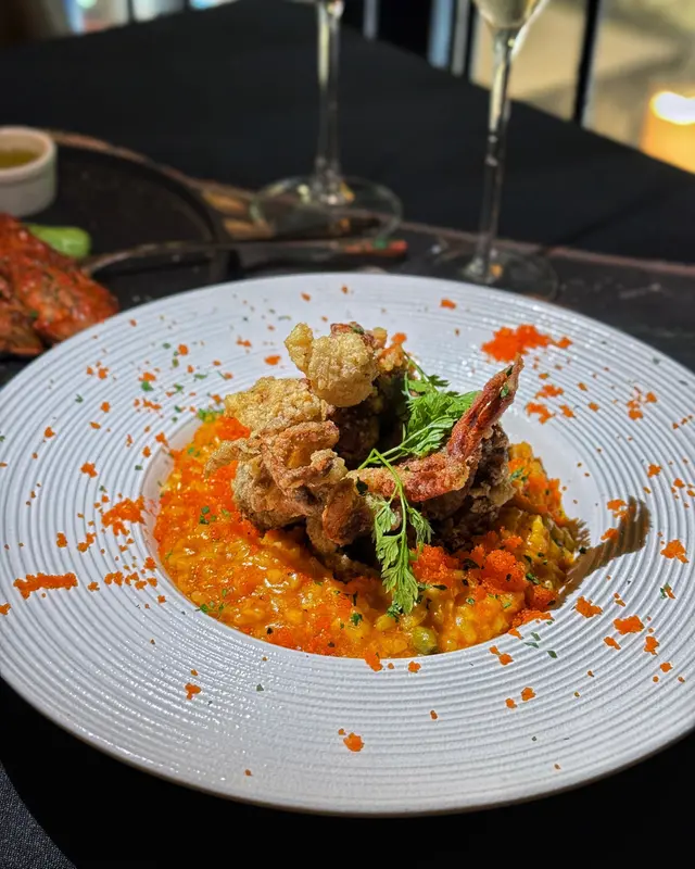 炸軟殼蟹蟹黃意大利飯