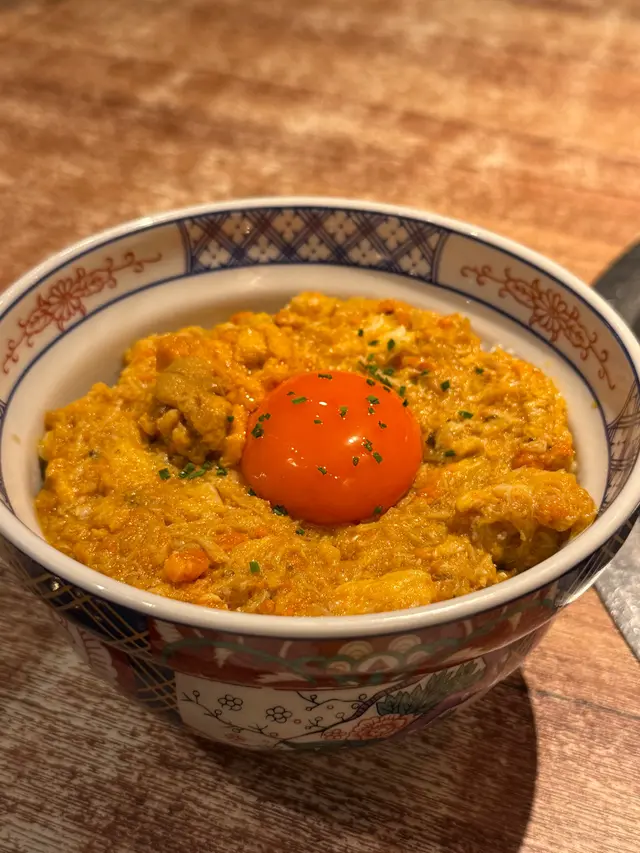 蟹黃海膽月見飯