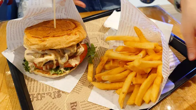 swiss cheese beef burger