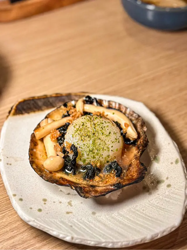 清酒牛油燒元貝