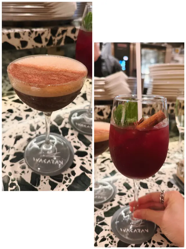 DRINK: Cocktail (+$68)
1️⃣Espresso Martini
2️⃣Blood Wine Sangria