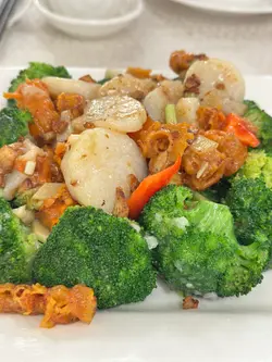 鴛鴦蚌西蘭花炒帶子