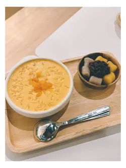 米麻糬芒果甘露盛盤