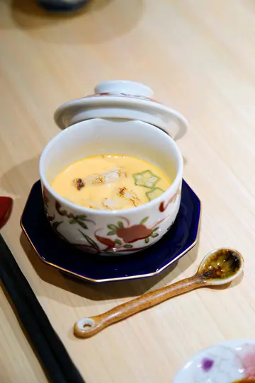兰王と赤鶏の茶碗蒸 Chawanmushi w/ Ranou and Akadori
