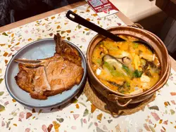 Pork Chop with Spicy & Sour Mixian 招牌猪扒酸酸辣辣铜锅米线