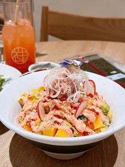 DIY炙烧吞拿鱼蓉爆丼配明太子丘比酱